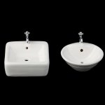Maison de poup�e 1:12, evier de salle de bain miniature en c�ramique, mod�le de lavabo, accessoires jouets, ...