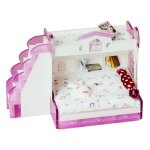 Maison de poupe 1 / 12, lit double superpos, meubles de chambre a coucher, accessoire dcoratif