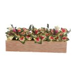 Maison de poupe 1 / 12, plante de fleur miniature en bois d'argile, jardin de maison de poupe