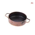 Maison de poupe 1:12, ustensile miniature de cuisine, jouet de cuisine, marmite, chaudire, pole binaurale, ...