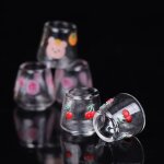 Maison de poup�e 1 / 12 en verre transparent, 4 pi�ces / ensemble, miniature de dessin anim�, mod�le ...