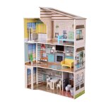 Maison de poupe en bois enfant 3 etages avec 17 accessoires multicolore mditerranen olivia?s little ...
