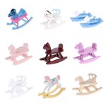 Maison de poupe en bois pour enfants, diffrents styles, echelle 1:12, cheval de troie, cheval a bascule, ...