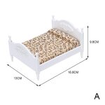 Maison de poup�e au design r�tro europ�en 1:12, meubles blancs miniatures, accessoires pour enfants, ...