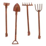 Maison de poupe echelle 1:12, pelle miniature, houe et fourche, outils agricoles, ferique, accessoires ...