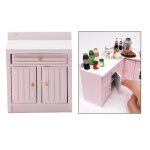 Maison de poup�e echelle 1:12, placard de cuisine miniature, mod�le meubles, comptoir de cuisine en bois, ...