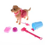 Maison de poupe de jeu 1:6, accessoires en plastique, nourriture pour chien, os, marionnette d'extrieur, ...