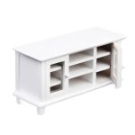 Maison de poupée miniature 1:12, meuble tv en bois blanc, modèle pour la décoration du salon Maison de poupée miniature 1:12, meuble tv en bois blanc, modèle pour la décoration du salon