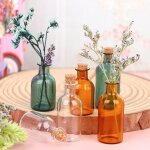 Maison de poupe miniature 1:12, mini bouteille en verre, couvercle en lige, petits bocaux, flacons, ...
