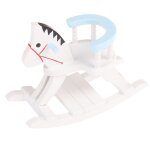 Maison de poupe miniature 1 / 12, 1 pice, chaise a cheval a bascule en bois, meubles de chambre de ...