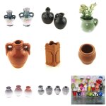 Maison de poup�e miniature 1:12 en porcelaine, vase en c�ramique, accessoires d�coratifs