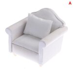 Maison de poup�e miniature 1:12 style petite fleur, meubles de salon, canap� avec oreiller, ornements ...