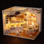 Maison de poup�e miniature 3d en bois, bricolage, assemblage de maison de princesse, jouets d�coratifs ...