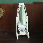 Maison de poupée miniature blanche, modèle de miroir complet pour accessoires de poupée, meubles de rêve ... Maison de poupée miniature blanche, modèle de miroir complet pour accessoires de poupée, meubles de rêve ...