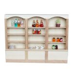 Maison de poup�e miniature en bois, 4 etag�res, biblioth�que vierge, vitrine, jouet pour enfants, 1 / ...