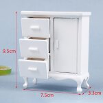 Maison de poupée miniature en bois blanc 1:12, meuble de rangement avec tiroirs, modèle de meuble artisanal, ... Maison de poupée miniature en bois blanc 1:12, meuble de rangement avec tiroirs, modèle de meuble artisanal, ...