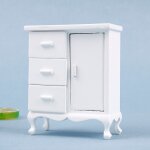 Maison de poupée miniature en bois blanc 1:12, avec tiroirs, meuble artisanal, modèle de décoration, ... Maison de poupée miniature en bois blanc 1:12, avec tiroirs, meuble artisanal, modèle de décoration, ...