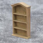 Maison de poupe miniature en bois de bouleau, bibliothque shabby rtro, etagre 1:12, meubles cratifs, ...