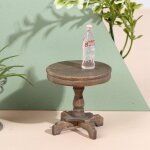 Maison de poup�e miniature en bois, d�coration de jardin / chambre, table basse ronde, jouets pour enfants, ...