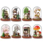 Maison de poup�e miniature en bois avec meubles, bricolage, jouets, cadeau de no�l pour enfants, mini ...