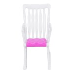 Maison de poupe miniature, chaise rose pour barbie, accessoires de poupe, maison de jeu pour enfants ...