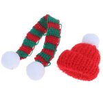 Maison de poupe miniature avec chapeau et echarpe, accessoires de dcoration, meilleur cadeau de nol ...