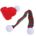 Maison de poupe miniature, chapeau et echarpe de nol, accessoires de dcoration, meilleur cadeau de ...