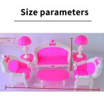 Maison de poupe miniature pour enfant, 6 pices, canap, jouet a la mode, meubles de maison de poupe, ...