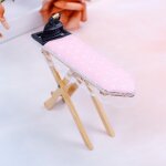 Maison de poupe miniature en fer avec planche a repasser, 1 ensemble, meubles de jeu classique, jouets, ...