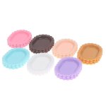 Maison de poup�e miniature en forme de fleur, 5 pi�ces / lot, vaisselle, plateaux a dessert, assiettes ...