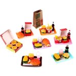 Maison de poupée miniature, hamburger, tasse de coke, chips, restauration rapide, accessoires de cuisine, ... Maison de poupée miniature, hamburger, tasse de coke, chips, restauration rapide, accessoires de cuisine, ...