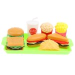 Maison de poupe miniature, hamburger, tasse de coke, jouet de restauration rapide, accessoires de glaces ...