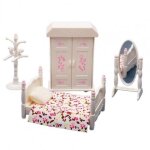 Maison de poupe miniature lgre, modle de garde - robe, micro dcor, meubles de chambre a coucher, ...