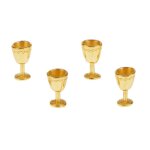 Maison de poup�e miniature en m�tal argent� / dor�, 4 pi�ces, jouets de cuisine classiques pour enfants, ...