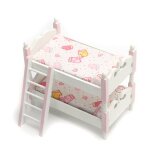 Maison de poupe miniature, meubles de chambre a coucher pour enfants, echelle de lit superpos, lits ...
