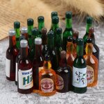 Maison de poup�e miniature, nourriture, whisky, vin, mod�le de boisson, nourriture pour maison de poup�e ...