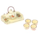 Maison de poup�e miniature en porcelaine, 6 pi�ces / ensemble, tasse de th� a fleurs, jouets de cuisine, ...