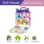 Maison de poupe miniature a monter soi - mme, avec meubles, simulation de luxe, jouets a assembler, ...