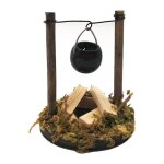 Maison de poupe miniature a suspendre en bois, pole a brler, dcoration de paysage de jardin extrieur ...