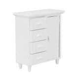 Maison de poup�e miniature, vitrine en bois, armoire a quatre tiroirs, 1:12