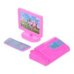 Maison de poupe moderne 30cm, mobilier miniature pour barbie, jouet pour enfant, cadeau pour fille, ...