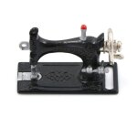 Maison de poup�e noire et argent�e, machine a coudre pour jouets, meubles miniatures, accessoires, cadeau ...