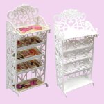 Maison de poupée en plastique blanc, 1 ensemble, etagère a chaussures, meuble de jeu, accessoires, jouet ... Maison de poupée en plastique blanc, 1 ensemble, etagère a chaussures, meuble de jeu, accessoires, jouet ...