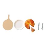 Maison de poup�e avec plateau a g�teaux d�coup�s, ensemble d'assiettes d�coup�es, accessoires de cuisine ...