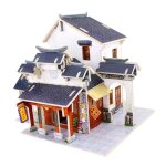 Modle de maison de poupe, puzzle miniature 3d en bois, fabrication artisanale de jouets educatifs, ...