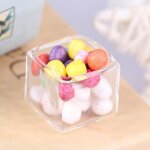Maison de poup�e en verre miniature, bocal a bonbons et fruits a collectionner, bo�te de rangement, mod�le ...