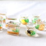 Maison de poup�e en verre, r�servoir de poisson miniature, bol d'aquarium, ornement de maison, liquidation, ...