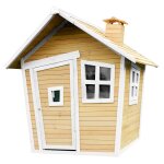 Maisonnette en bois fsc maison de jeux pour l'ext�rieur / jardin en marron & blanc maisonnette / cabane ...