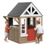 Maisonnette de jeu d'extrieur en bois - vevor - chalet de jeux de jardin - avec porte fonctionnelle, ...