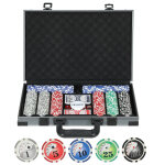 Mallette pro de poker 400 jetons 2 jeux cartes 5 d�s bouton tapis alu